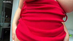 Busty brunette begs for rough pov pounding on her big ass and tits.