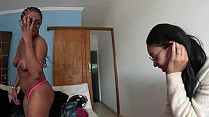 juicy latina couple preps juicy pussy for party ride