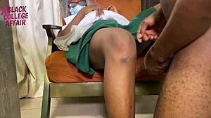 Petite ebony teen office fuck monster black cock