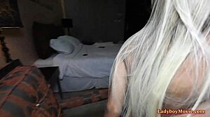 Blonde Ladyboy Chotika Gulps Dick Before Bareback Ass Pounding