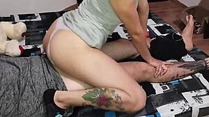 damn, your buddy's wife rides christmas cock so good!