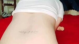 Stuffing huge dildo deep savoring every inch inside my tight vagina
