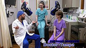 Dr Tampa Gives Luci Starr Her First Gyno Exam Close-Up!