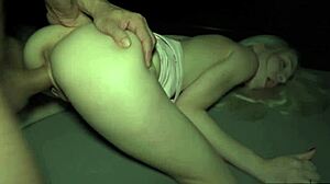 Bold Cuckold Threesome Stuffing Petite Teen Holes Doggy and Cowgirl!