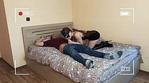 Naughty Redhead Hotwife Records Cuckold Lover Fuck For Husband