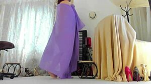 curvy milf dances teases nude legs feet redhead wife