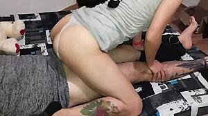 damn, your buddy's wife rides christmas cock so good!