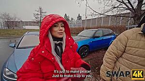 blonde babe swaps wife for old man's big cock pounding