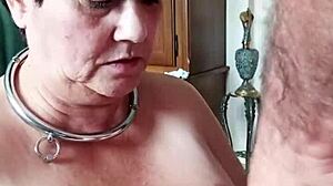 french maid marie chienne sucks two guys with uro play