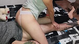 damn, your buddy's wife rides christmas cock so good!