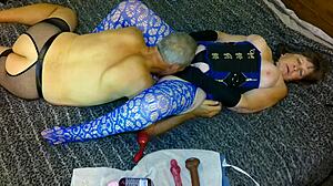 Granny Carmen Blue Angel Licks Dick Double Cum Dream