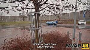 blonde babe swaps wife for old man's big cock pounding