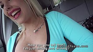 Hot Blonde Huge Tits Banged Hard In Car By Group