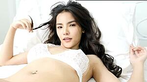 oops, sexy korean girlfriend in lingerie needs your cum right now