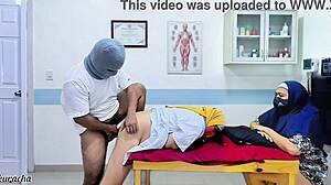 muslim hijab doctor fucked rough by patient right in front of his wife