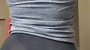 Mexican Latina Teen's Huge Ass In Leggings