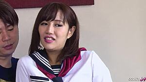 Petite Japanese 18yo Hotel Pickup Creampie by Older Guy Uncensored JAV