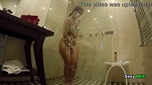whoa steamy shower with sexydea goddess after her ass shaking pounding... wet tan lines!