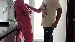 chachi, teri badi gand ko maine condom laga kar choda