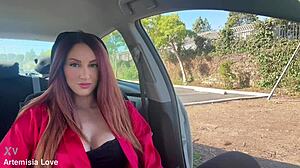Italian Big Tits Milf Artemisia Loves Smoking Fetish Car Ride!