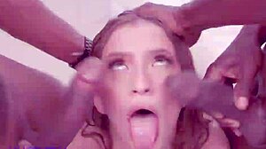 imagine sofia smith's small waist taking first dp from two monster black cocks