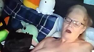 Ever seen a hot granny's big saggy tits during naked yoga masturbation?