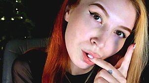 watch her suck that thumb like a craving cock before the toy orgasm hits