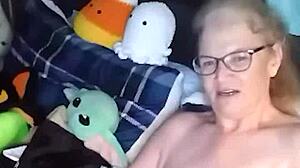 Ever seen a hot granny's big saggy tits during naked yoga masturbation?