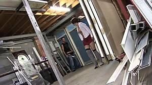 vigilantes spy young girl taking outdoor worker's rough anal pounding?