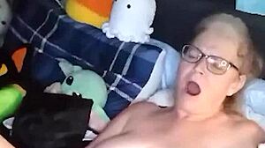 Ever seen a hot granny's big saggy tits during naked yoga masturbation?