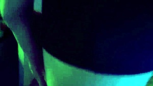 i strip in clear heels and miami booty dress on cheetah adora's tour bus showing off my bubble butt thong