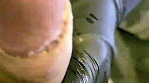 Tattooist Drains Big Balls Handjob During Session