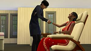 indian stepmom massages virgin stepson after work to spark their first steamy sex