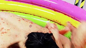 romana ryder and tammie lee get sexy fingering each other's pussies in wild lesbian jelly fight