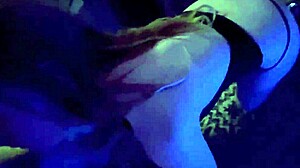 i strip in clear heels and miami booty dress on cheetah adora's tour bus showing off my bubble butt thong