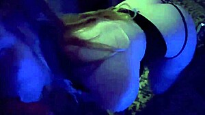 i strip in clear heels and miami booty dress on cheetah adora's tour bus showing off my bubble butt thong