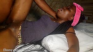 Ebony General Gets Deepthroated And Fucked Hard By Oiled Vera