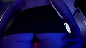 i strip in clear heels and miami booty dress on cheetah adora's tour bus showing off my bubble butt thong