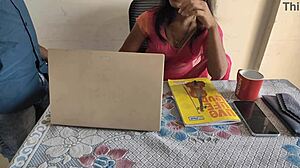 desi indian bhabhi working in office so i brutally fucked her pussy at work