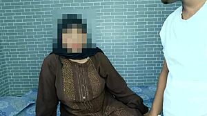 Poor hijabi Muslim girl fucked hard for cash outdoors