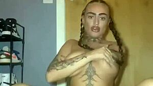 Tattooed Scottish Teen's After-School Anal Routine