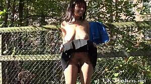 Black Teen 18+ Candy Flashes Ebony Curves Publicly