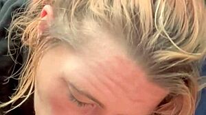 Raw Thrill Of Hooker's Public Blowjob Swallowing Cum