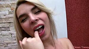 Sexy Shemale Carol Penelope Toys Her Cock!