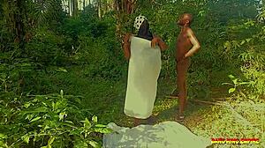 i pound my naughty ex-gf's hairy pussy deep in outdoor bush quickie