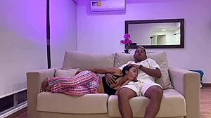 stepmom swallows stepson's creampie load in taboo homemade blowjob