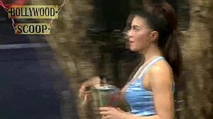 jacqueline fernandez's workout leaves little to the imagination... hot sweat dripping everywhere