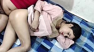desi muslim girlfriend creampied hard in bathroom by lover