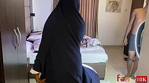 Northern hausa wife sneaks hotel fuck ride on muscular boy's big cock