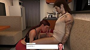 redhead rides cock for christmas creampie on shaved pussy midnight.